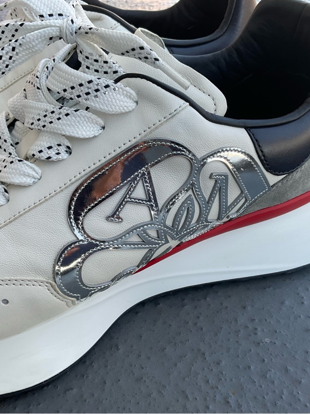 Alexander McQueen Men's Sprint Runner in White/multicolor 46/13 - Picture 4 of 12